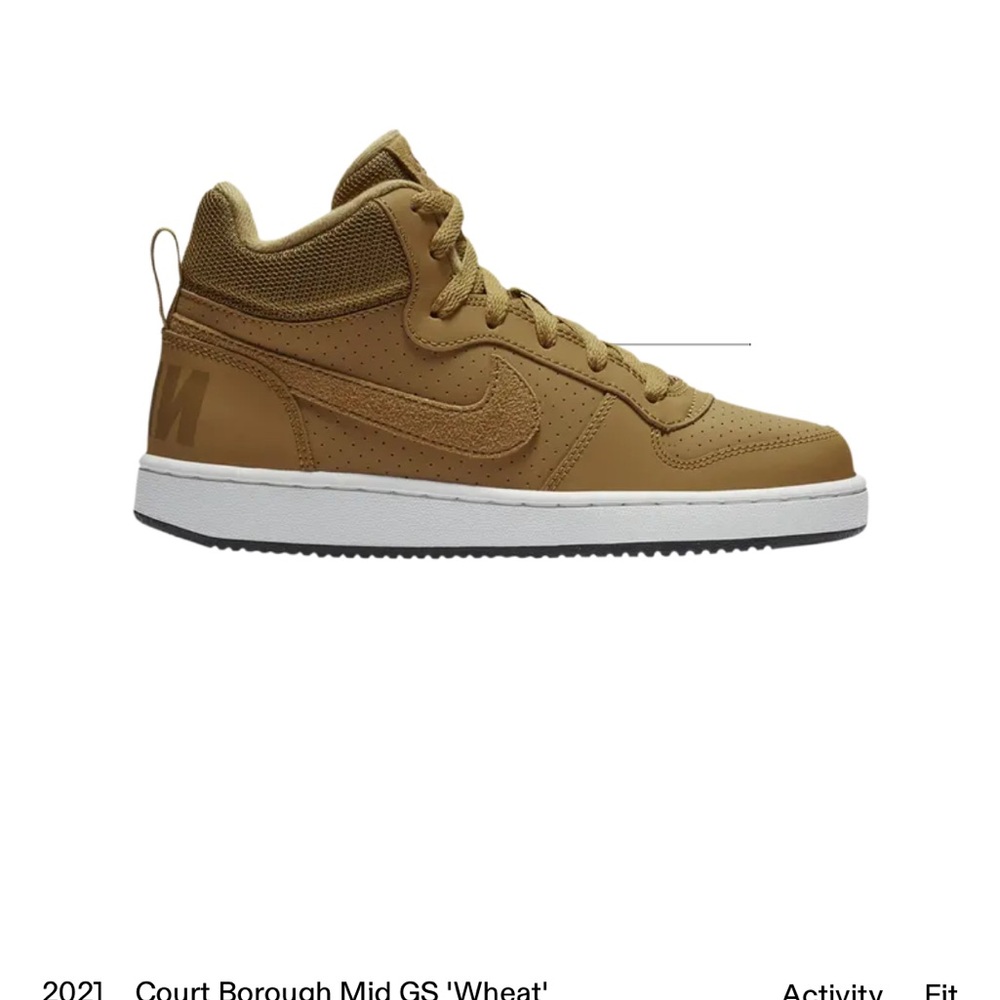 Nike Court Borough Mid GS Tan Sneakers